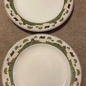 Brandon House By Warren Kimble Country Life Dinner Plate by Sakura 12 3/8"